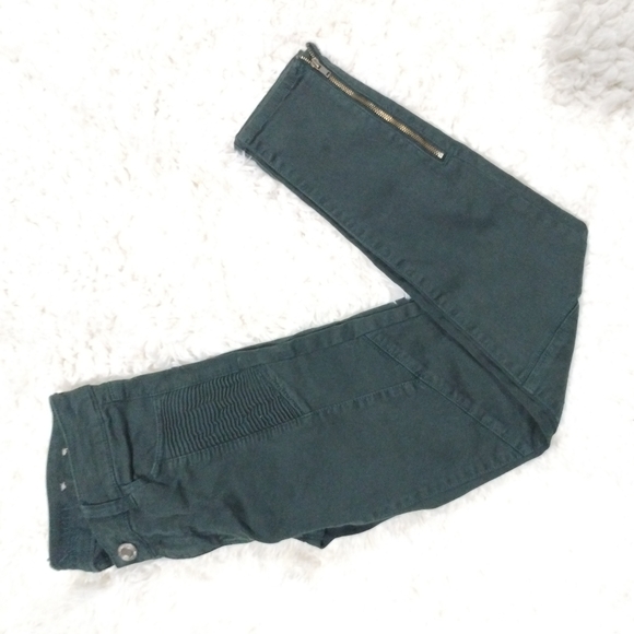 American Eagle Outfitters dark green denim jeans Súper Stretch Dark Moto - Picture 5 of 8